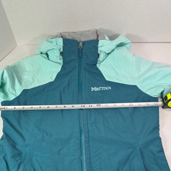 Marmot Featherless Winter 3-in-1Jacket Teal Shell Navy Puffer Womens sz Small - Picture 15 of 16